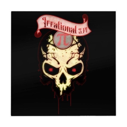 PI Day Irrational Skull Design Strawberry Edition Mahjong Mats