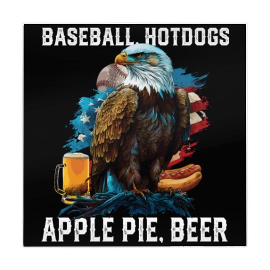 Baseball Hotdogs Apple Pie Beer Drinker Patriotic Mahjong Mats