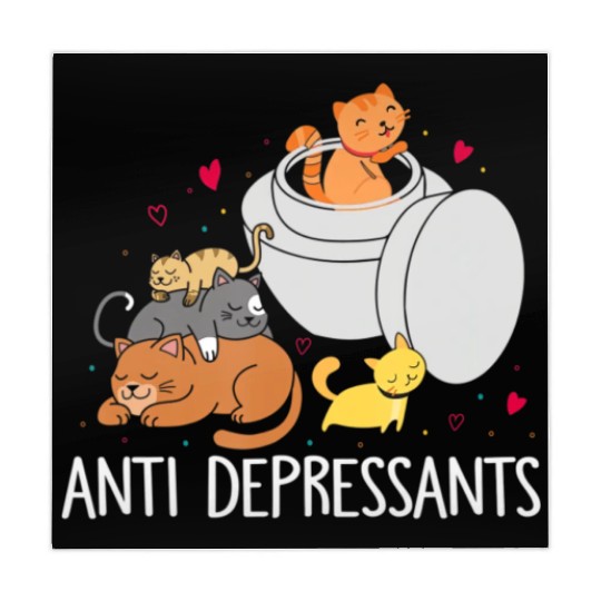 Funny Anti Depressants Cat Lover Sobriety Drug Fre Mahjong Mats