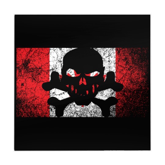 Vintage Canada Skull Flag Mahjong Mats