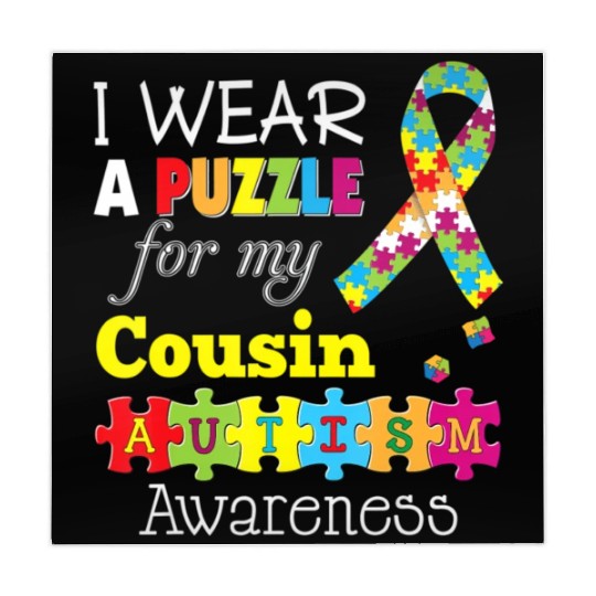 I Love My Autistic Cousin Autism Awareness Day Rai Mahjong Mats