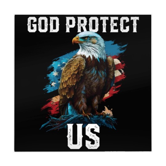 God Protect US American Bald Eagle Christian 4th Mahjong Mats