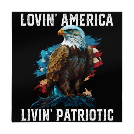 Lovin America Livin Patriotic American Bald Eagle Mahjong Mats
