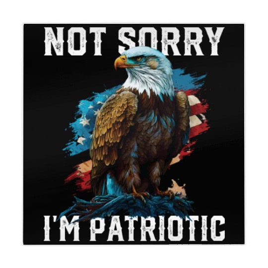 Not Sorry I'm Patriotic American Bald Eagle Mahjong Mats