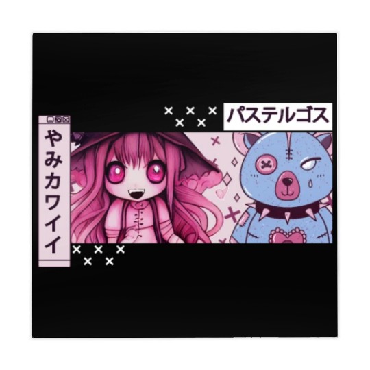 Yami Kawaii Witch Chibi Anime Japanese Aesthetic Mahjong Mats