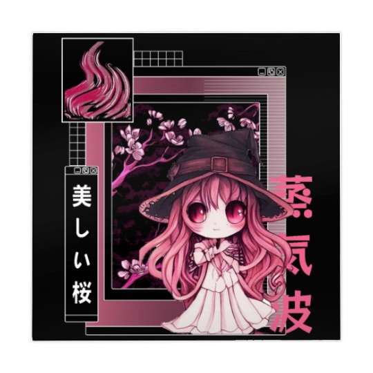 Witch Chibi Japanese Vaporwave Aesthetic Pastel Go Mahjong Mats