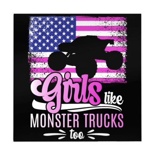Girls Like Monster Trucks Too Girls Monster Truck Mahjong Mats