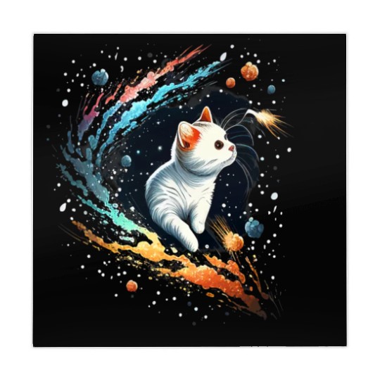 Astronaut Cat or Space Cat on Galaxy Cat Lover Mahjong Mats