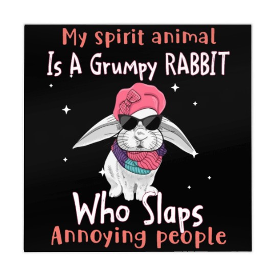 My Spirit animal Is A Grumpy Rabbit Mahjong Mats