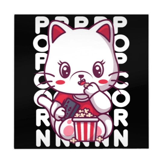 Cat Eating Popcorn Mahjong Mats
