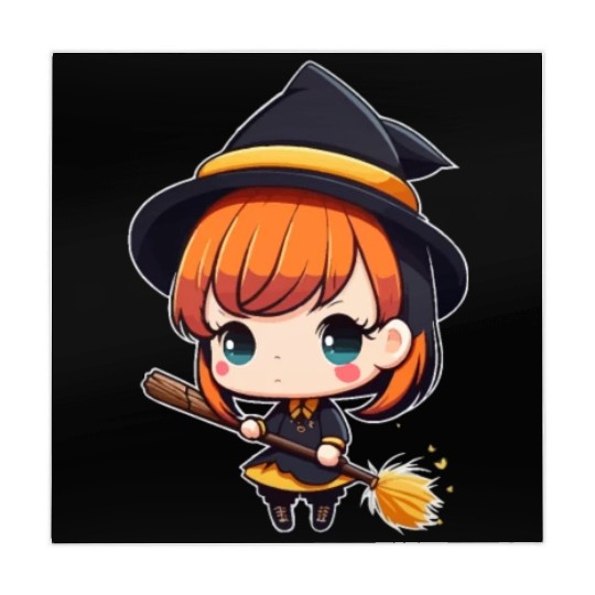 Cute But Witchy Chibi Witch Wicca Mahjong Mats