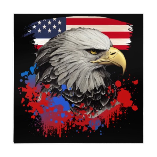 Bald Eagle Patriotic American Bird US Flag Mahjong Mats