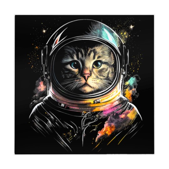 Space Cat on Galaxy Cat Lover Mahjong Mats