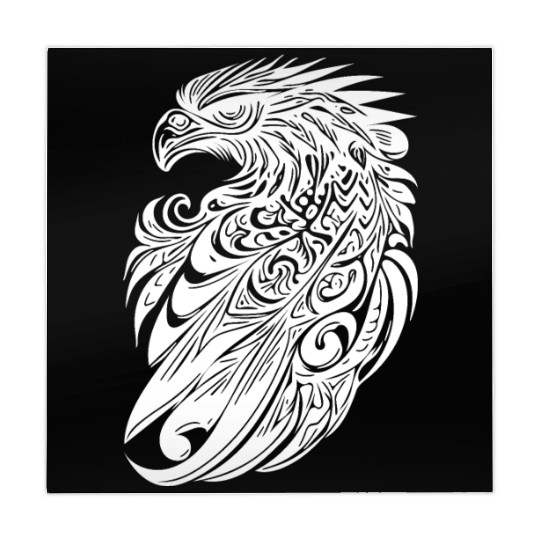 Eagle In Vintage Tattoo Tribal Feather Style Mahjong Mats