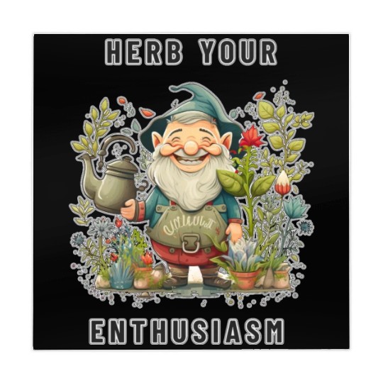 Herb Your Enthusiasm Garden Gnome - Herb Garden Mahjong Mats