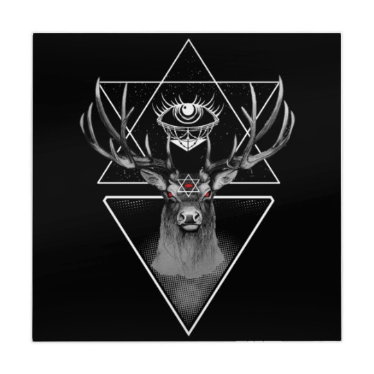 Witch Eye Evil Deer Pentagram Satanic Witchcraft Mahjong Mats