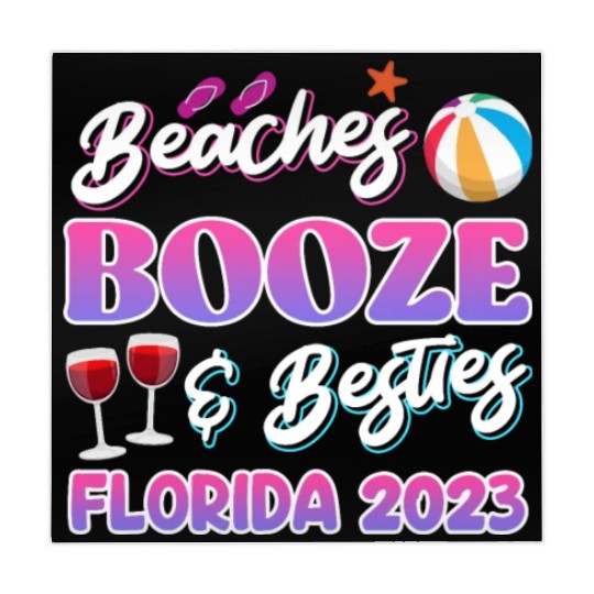 Beach Booze Besties Florida Vacation Spring Break Mahjong Mats