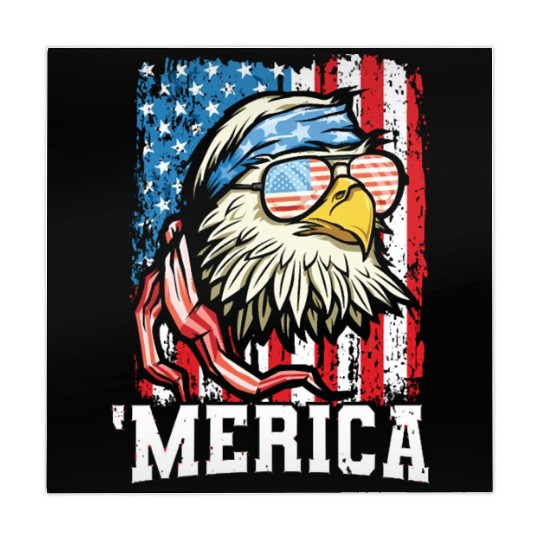 4th of July Bald Eagle USA Flag Patriotic Merica Mahjong Mats