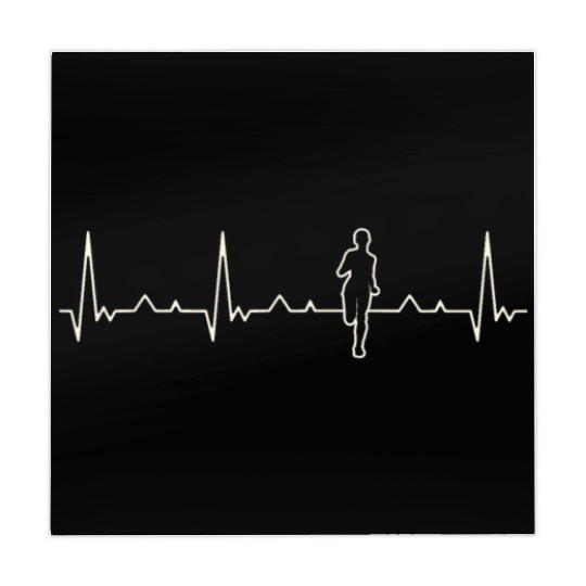 Running Jogging Girl. Heart. Love. EKG. Pulse. Mahjong Mats