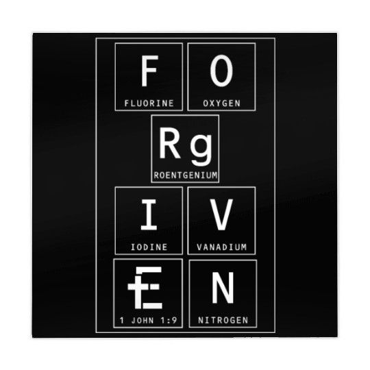 Forgiven Periodic Table Bible Verse Christian Scie Mahjong Mats