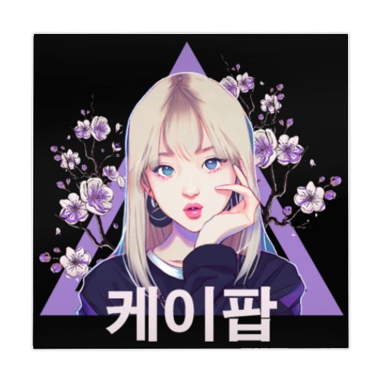 Kpop Girl Fan South Korean Pop Vaporwave Hangul Mahjong Mats