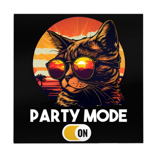 Retro Cat Vintage Sunset 80s 90s Sunglasses Mahjong Mats