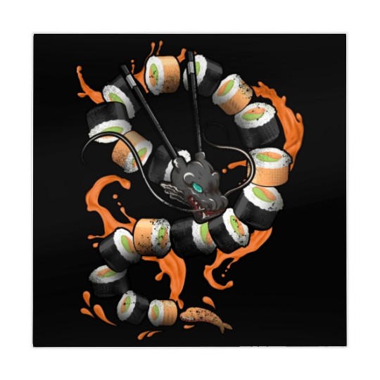 Sushi Dragon Roll Japanese Food Lover Rice Sushi Mahjong Mats