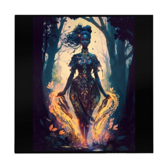 Black Nature Goddess - African American, Woodland Mahjong Mats
