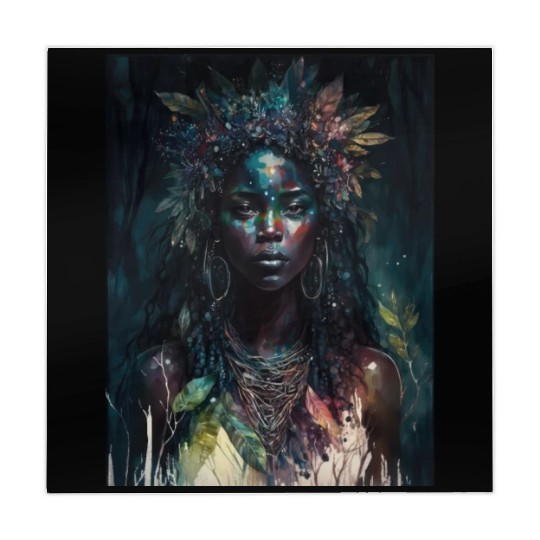 Black Nature Goddess - African American, Woodland Mahjong Mats