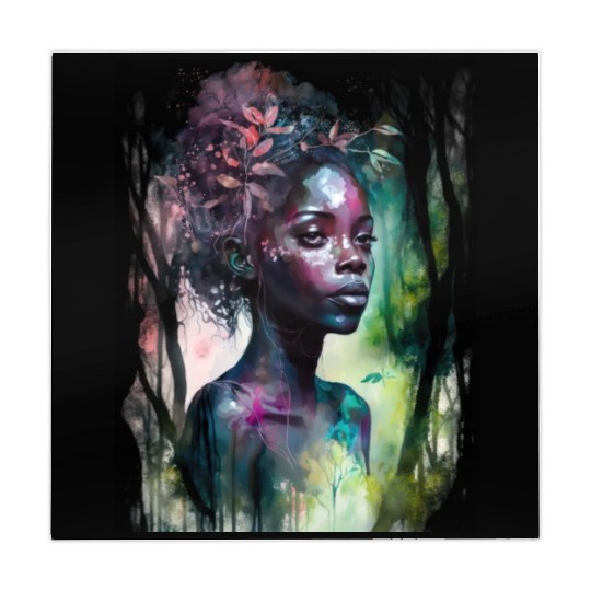 Black Nature Goddess - African American, Woodland Mahjong Mats