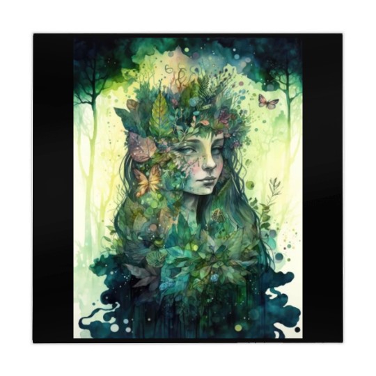 Nature Goddess - Woodland Witchy Forest Greenwoman Mahjong Mats