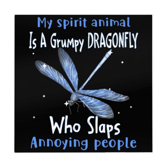 My Spirit animal Is A Grumpy Dragonfly Mahjong Mats