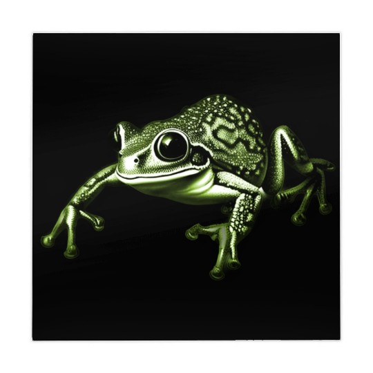 cute frog green Mahjong Mats