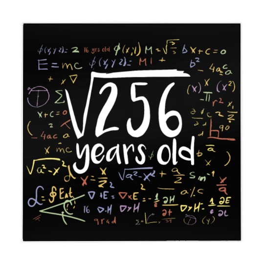 16th Birthday Square Root of 256: 16 Years Old Mahjong Mats