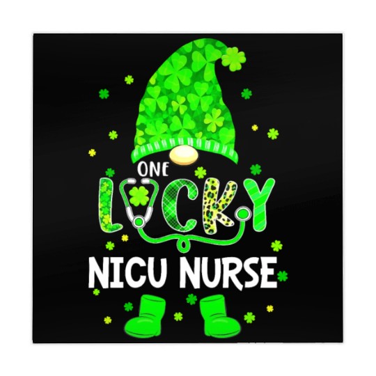 Funny Gnome One Lucky NICU Nurse St Patricks Day S Mahjong Mats