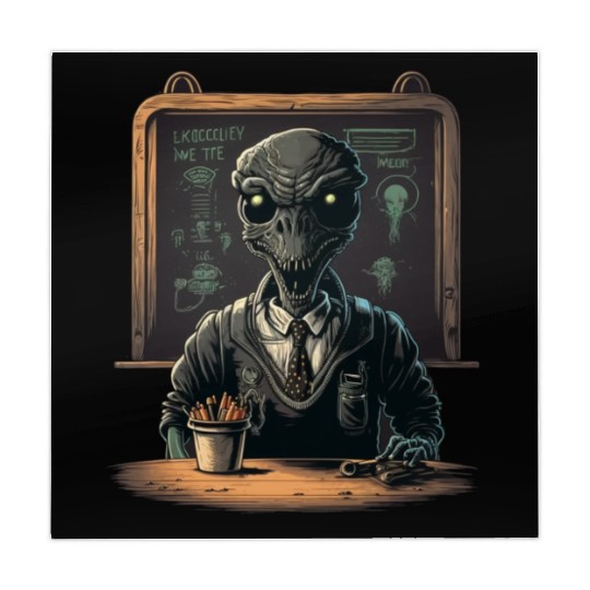 Alien Teacher UFO Extraterrestrial Back to School Mahjong Mats