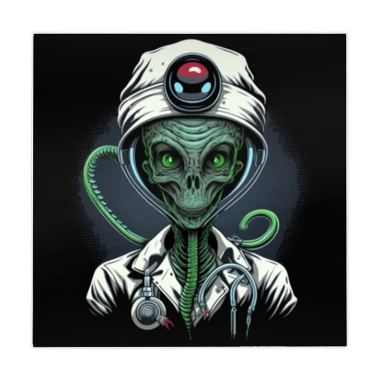 Alien Nurse Stethoscope Syringe UFO Mahjong Mats