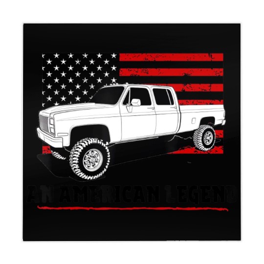 Lifted Square body truck American muscle Mahjong Mats 4x4