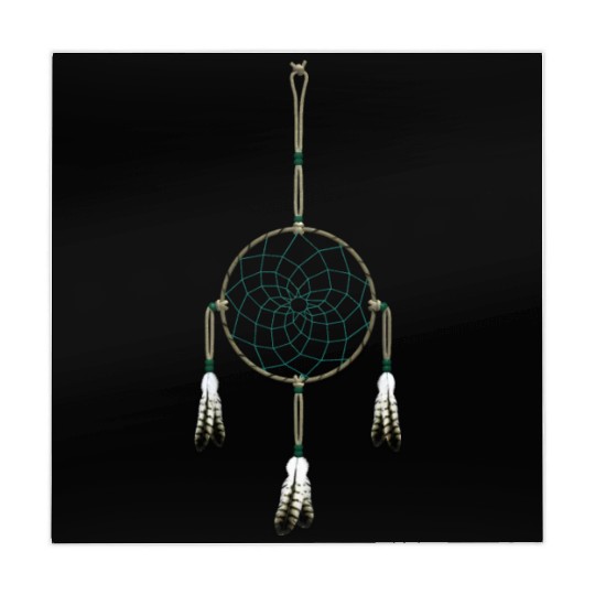 native american dreamcatcher green Mahjong Mats
