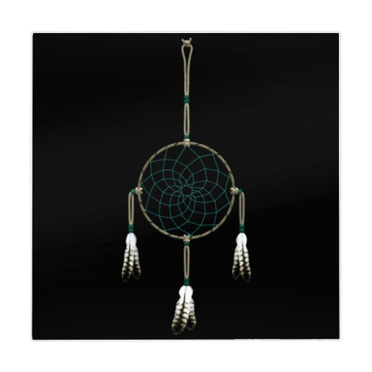 native american dreamcatcher green Mahjong Mats