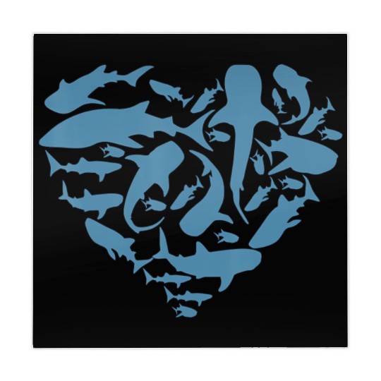 Whale Shark Lover Heart Largest Fish Colossal Sea Mahjong Mats