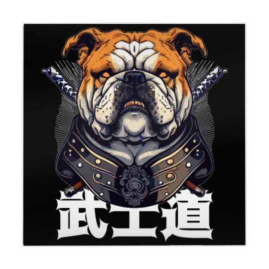 Japanese Samurai Bushido Bulldog Katana Pet Dog Mahjong Mats