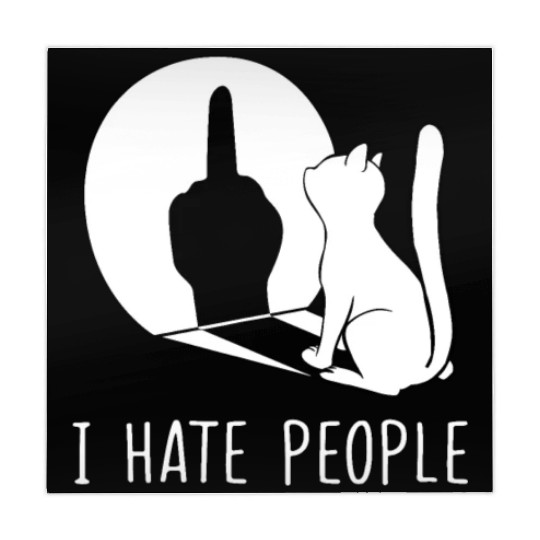 Grumpy Kitten Cats I Don't Like People Cat I Hateb Mahjong Mats