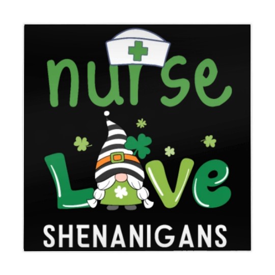 Nurses Love Shenanigans Gnomes Shamrock Mahjong Mats