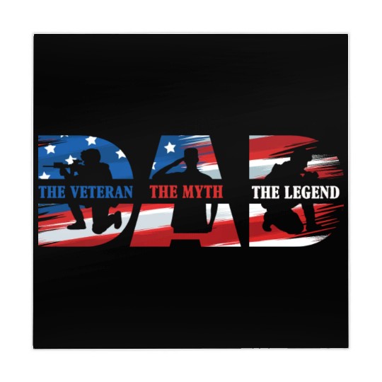 Veteran Dad American Flag US Father Patriotic Mahjong Mats