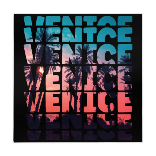Venice Beach California Vacation Ocean Palm Tree Mahjong Mats