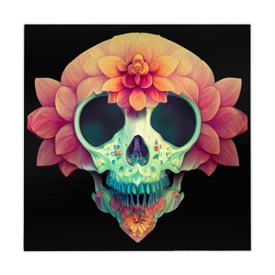 Floral Skull Candy Mahjong Mats