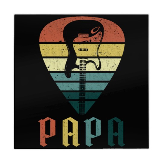 Retro Papa Bass Guitar Player Mahjong Mats