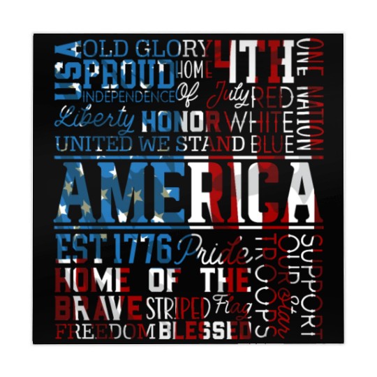 Patriotic Veteran USA Flag American Memorial Day Mahjong Mats
