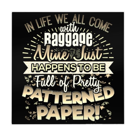 Scrapbooker Life Has Baggage Mine Patterned Paper Mahjong Mats